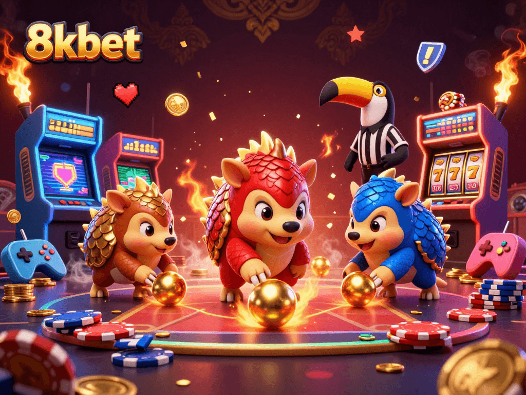 Experience thrilling casino action in the vibrant 8kbet world, where pangolins collide for jackpot glory.
