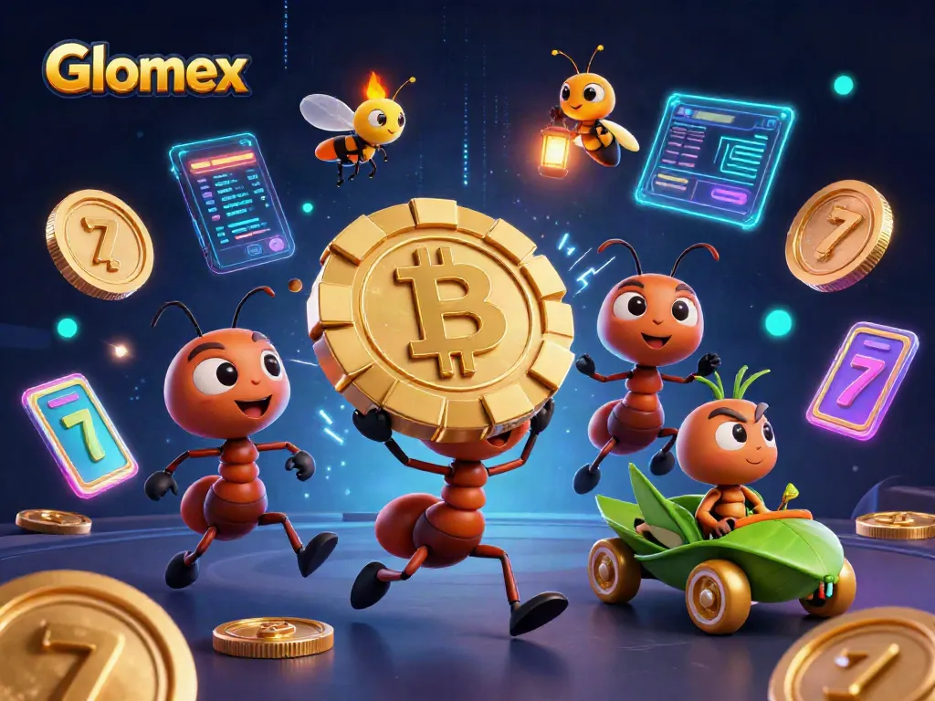 Glomex teams of ants roll the dice for big wins in a vibrant casino heist.