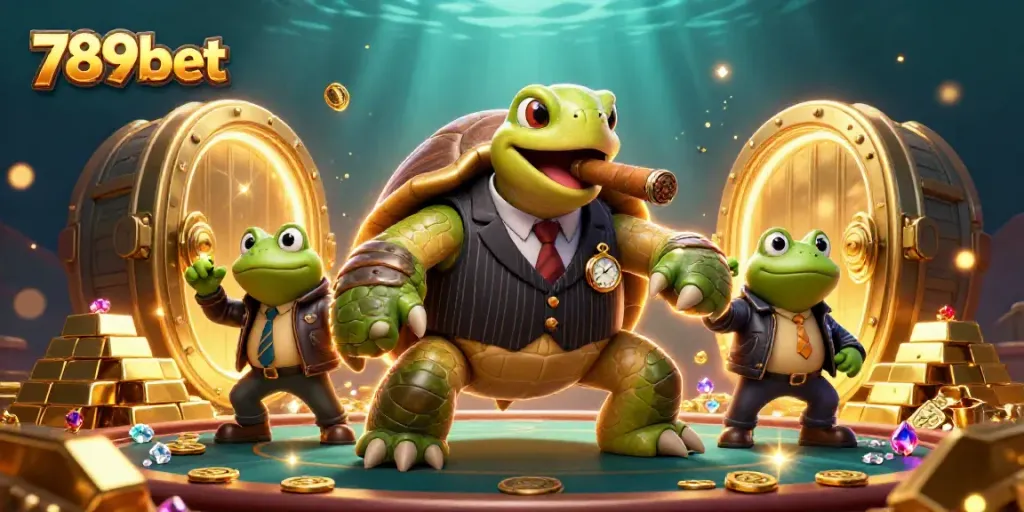 Experience the thrills of 789bet with vibrant 3D characters in an exciting casino scene.