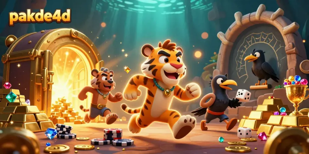Engage in thrilling adventures at PAKDE4D's prehistoric casino with vibrant treasure and characters.