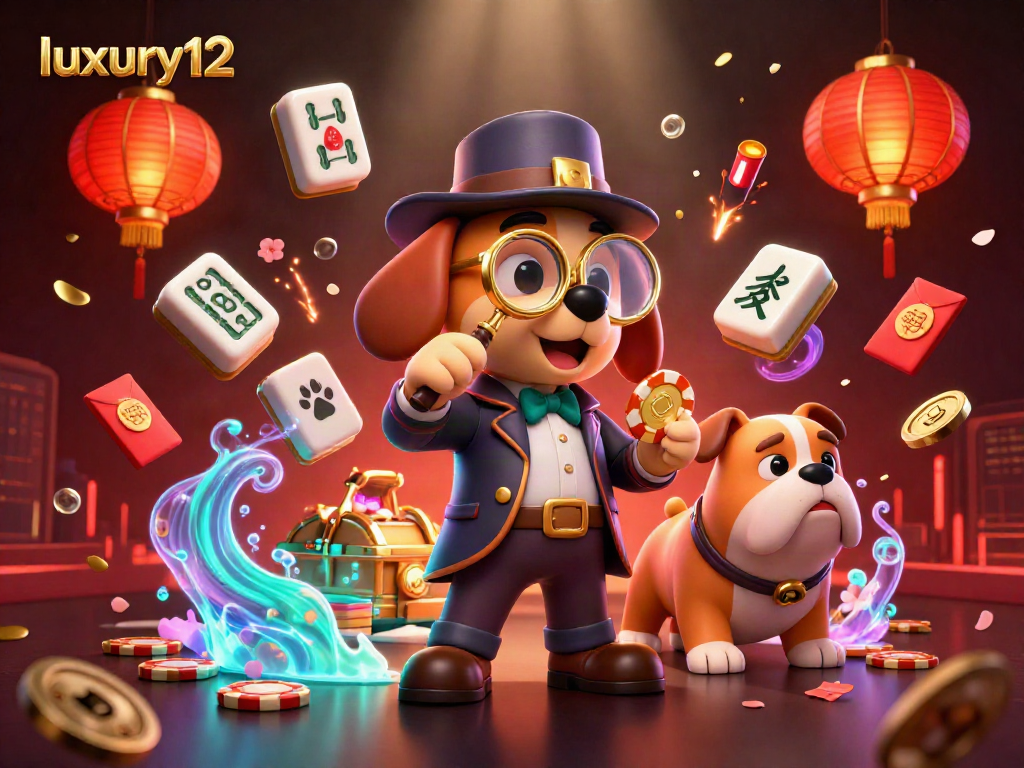 Immerse in the luxury12 gaming world, where a detective uncovers jackpot clues while enjoying vibrant casino festivities.