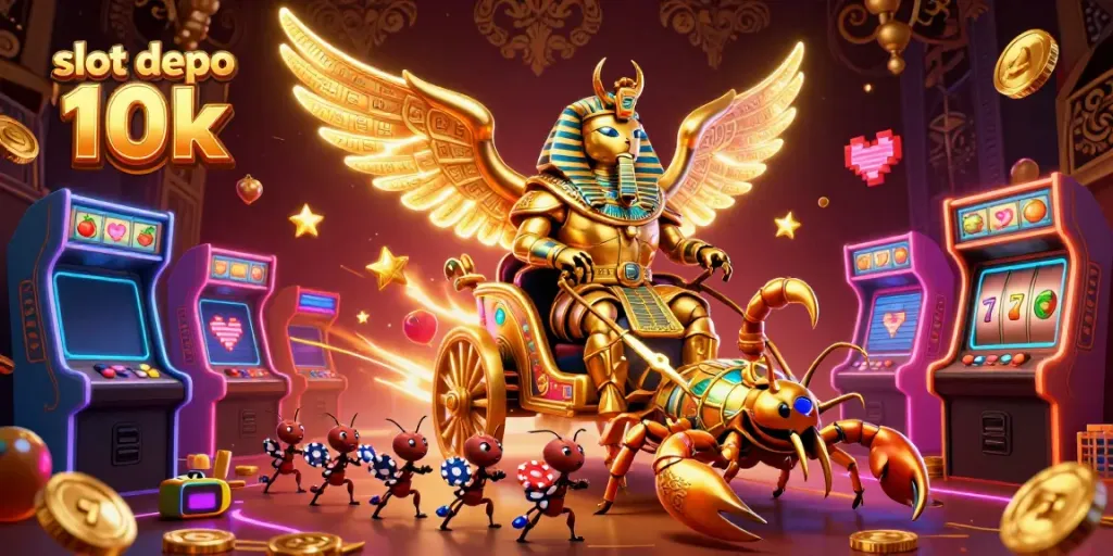 Interact with exciting slot depo 10k visuals featuring vibrant characters and casino elements.
