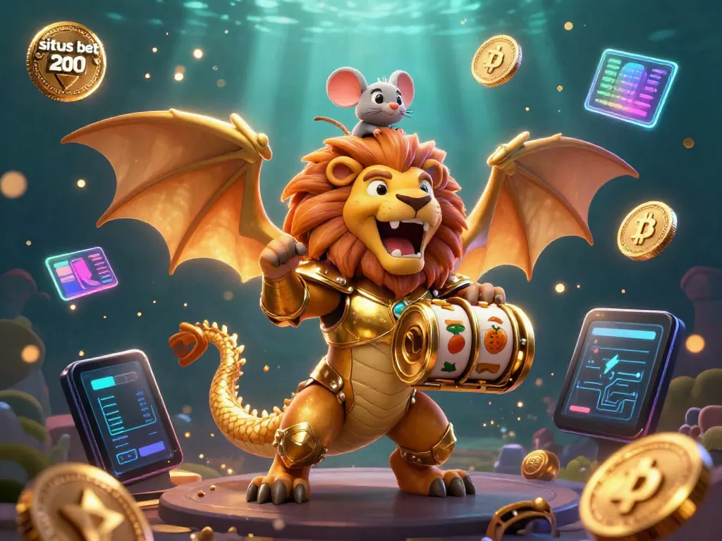 Engage in the excitement of situs bet 200 with a powerful chimera and crypto-themed slot adventure.