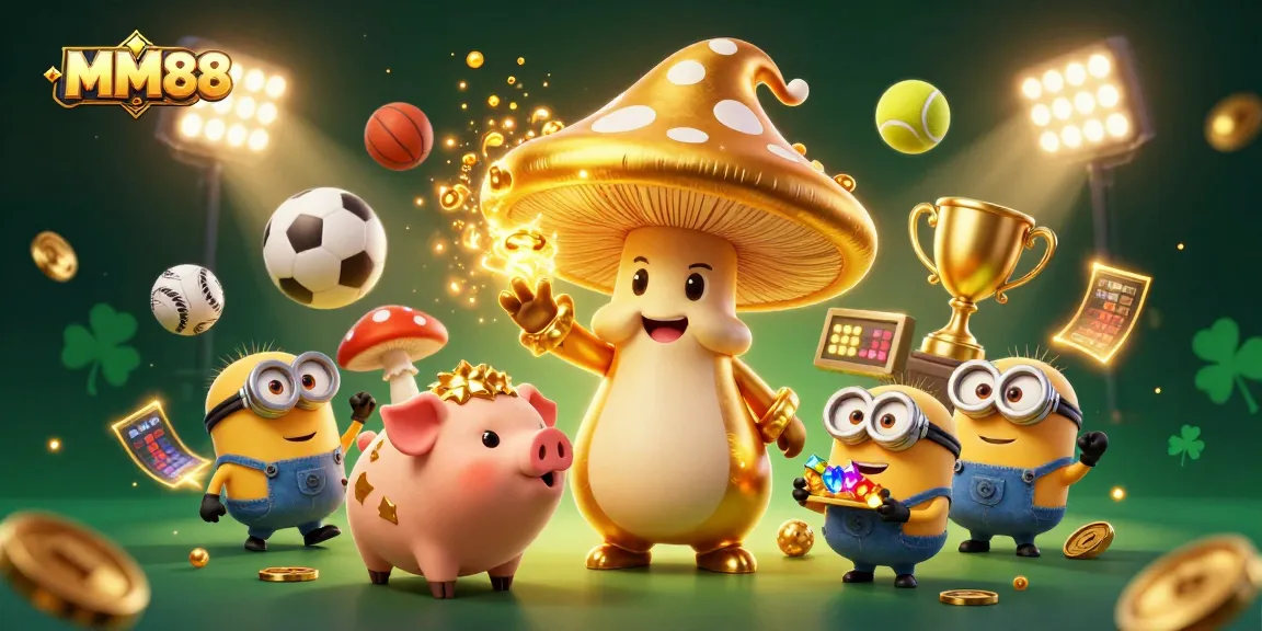 Engage in thrilling gameplay with MM88 showcasing a wizard and pig in a vibrant casino scene.