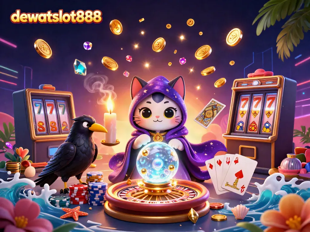Melihat pengalaman bermain judi dengan dewataslot888 di ilustrasi digital yang menawan.