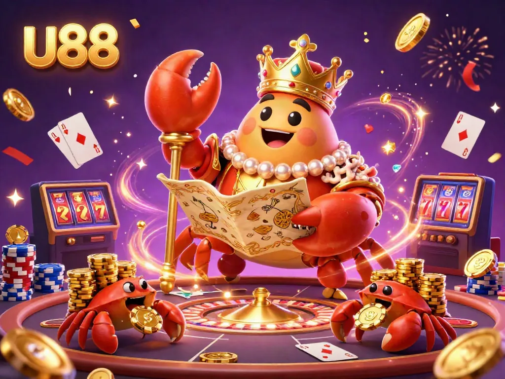 Experience thrilling casino action with the U88 crab emperor as he leads a parade of fortune and excitement.
