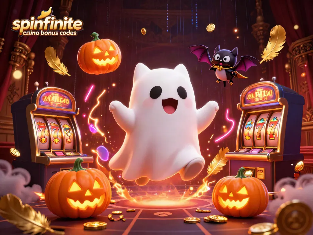 Enjoy exciting gameplay with spinfinite casino bonus codes, featuring vibrant characters and slot elements.