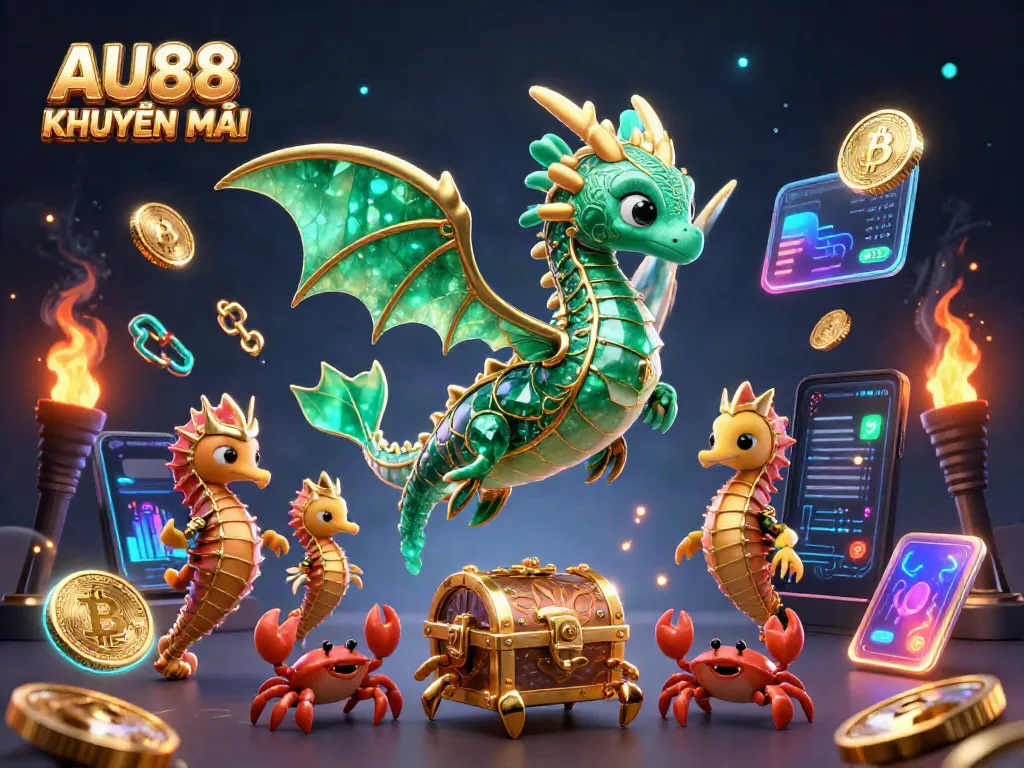 Engage in thrilling gameplay at AU88 KHUYẾN MÃI showcasing a vibrant underwater scene filled with treasures.