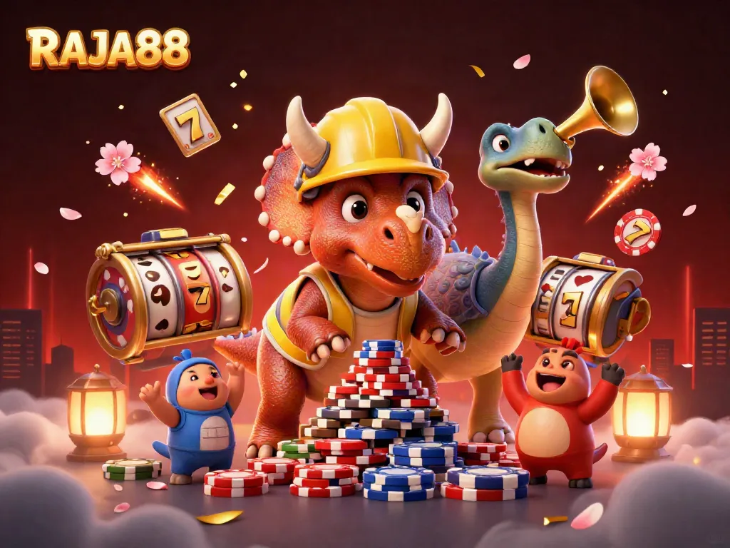 Membangun strategi kemenangan dengan RAJA88 melalui visual meriah perjudian online.