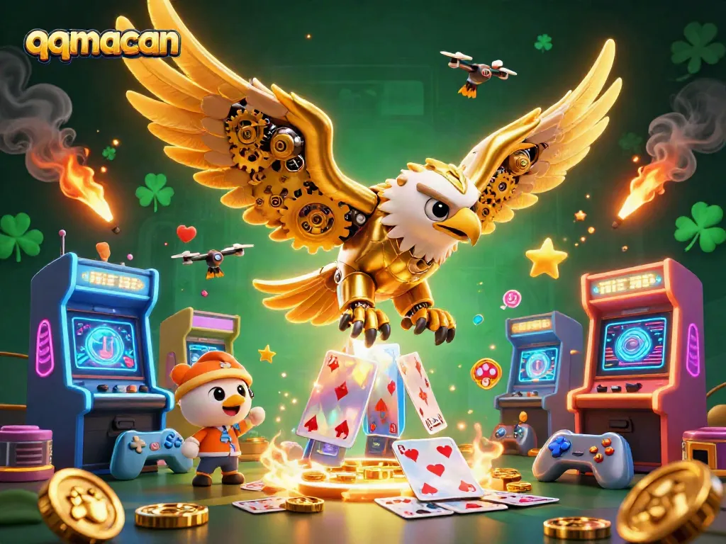 Engage with qqmacan in a thrilling 3D casino adventure featuring dynamic game elements and vibrant visuals.