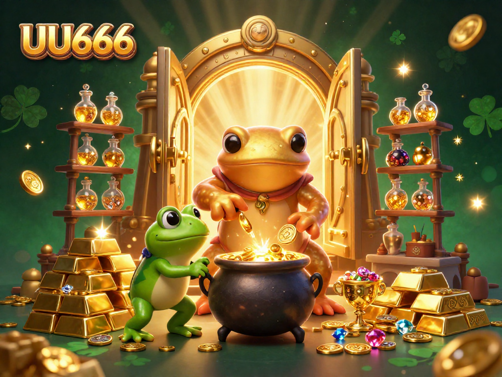 Engage in thrilling gameplay at UU666 with a giant golden salamander alchemist and rich treasures.