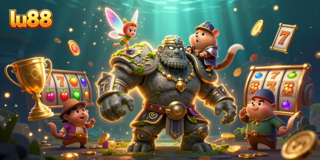 Engage in thrilling gameplay at lu88 with vibrant slot machine action and magical characters