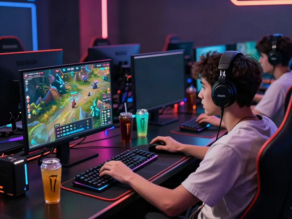 Player engaging with the luxury111 online gaming platform in a vibrant gaming setup.