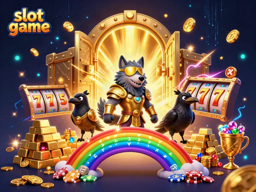 Experience a thrilling slot game with captivating Norse mythology characters and dynamic casino elements.