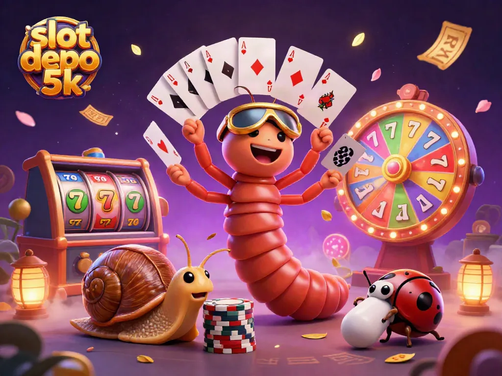 Engage in thrilling gameplay at slot depo 5k with vibrant characters and dynamic casino elements.