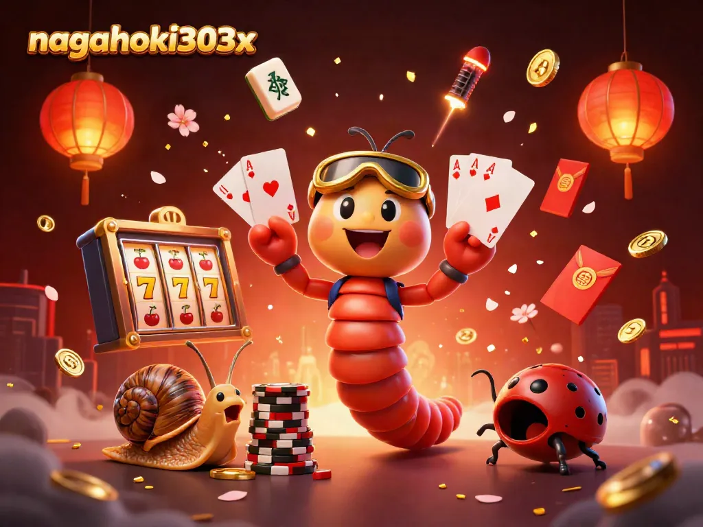 Nagahoki303x, dealer serba bisa dengan kartu dan chip, dalam suasana meriah kasino.