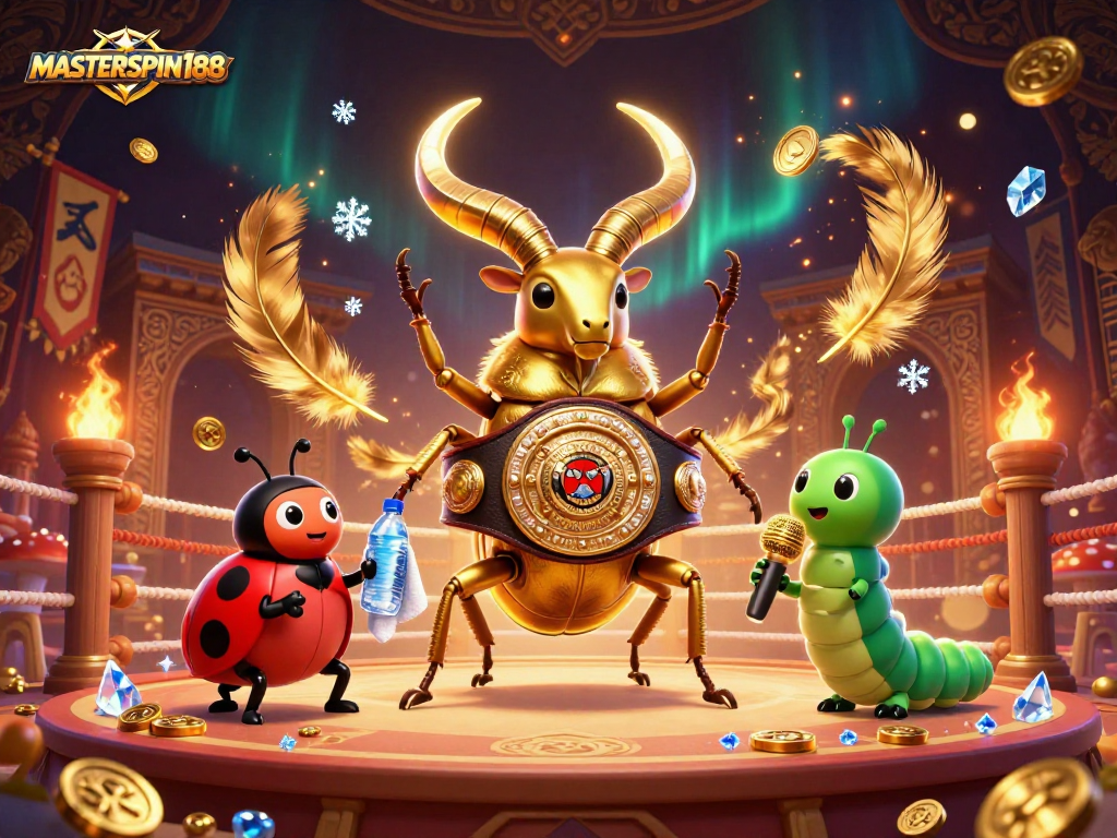 Engage in vibrant gaming at MASTERSPIN188 with a dynamic boxing scene featuring unique 3D characters.