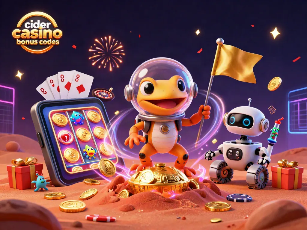 Win big with cider casino bonus codes while a gecko explorer uncovers treasures!