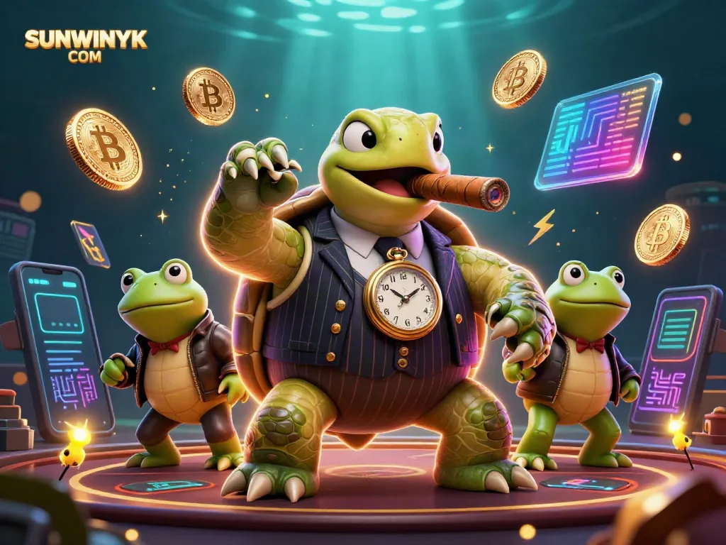Experience exciting gameplay at SUNWINYK COM with a vibrant 3D casino illustration featuring exceptional characters and game elements.