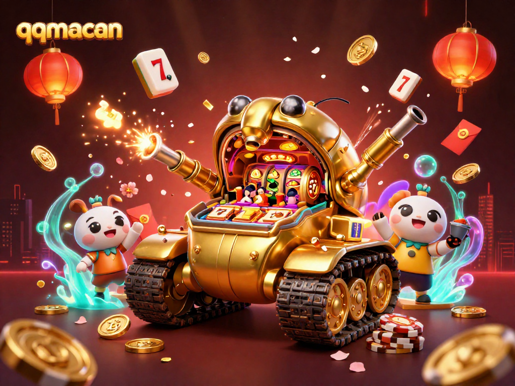 qqmacan showcases a golden beetle tank revealing a miniature casino full of excitement.