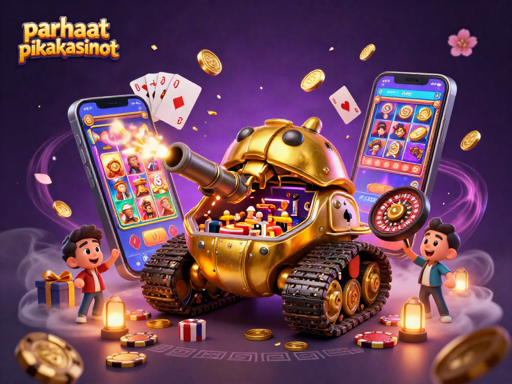 Experience the thrills of parhaat pikakasinot inside this dynamic 3D casino illustration.