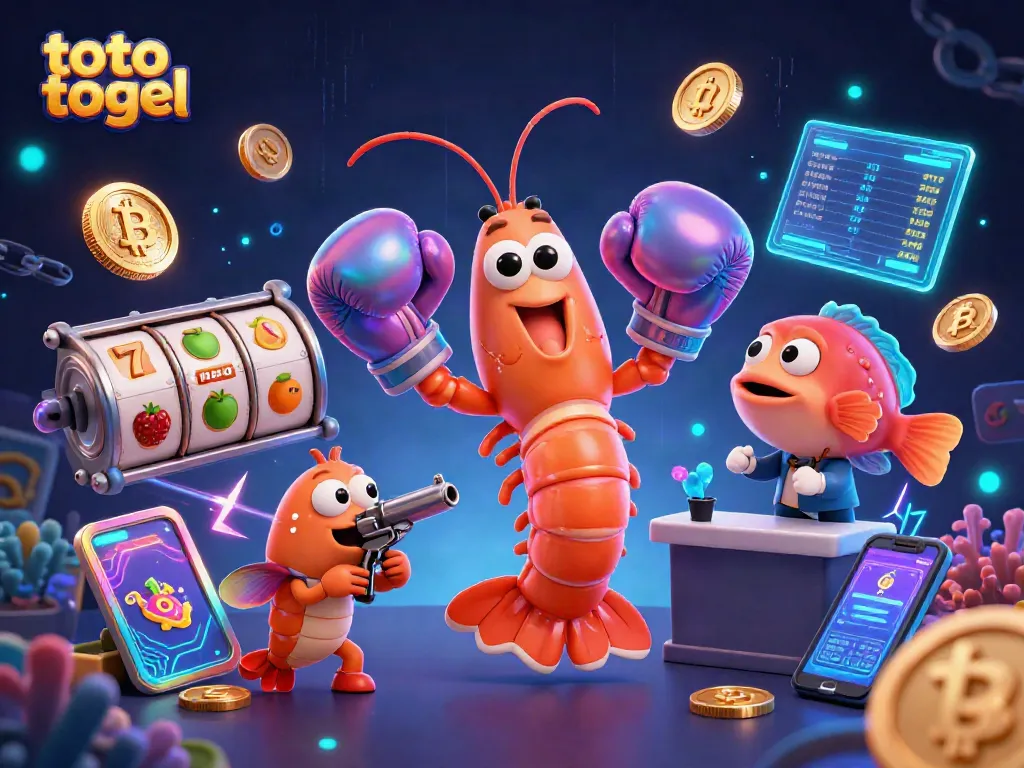 Menggandakan toto togel dengan simulasi menarik dalam ilustrasi 3D, menampilkan karakter pertempuran dan elemen kasino.
